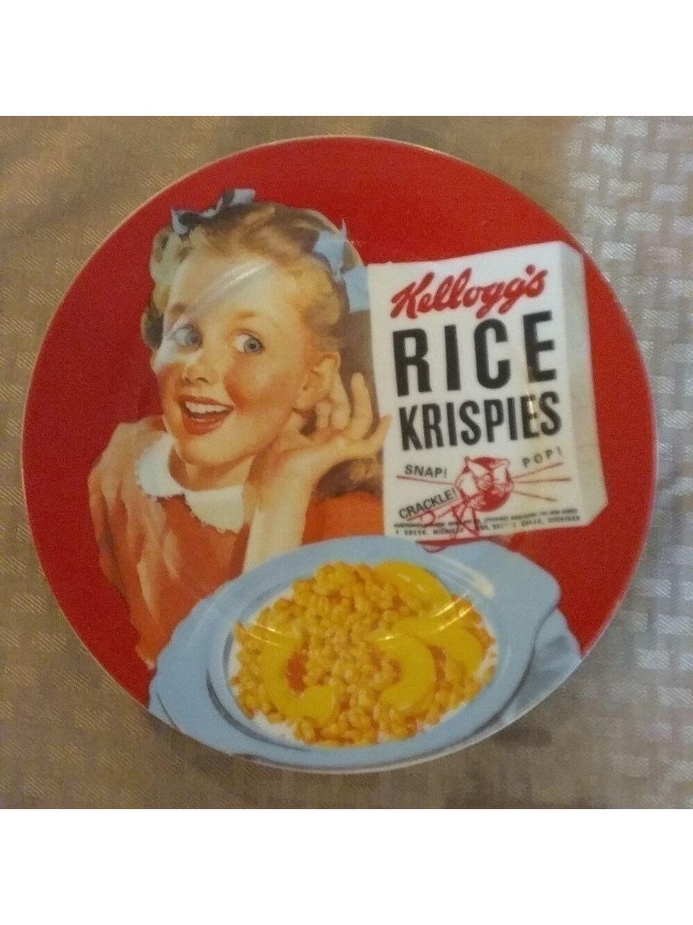 Vintage Kellogg Plate Rice Krispies